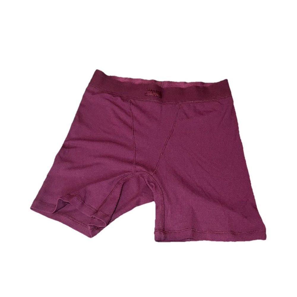 Skims Ribbed Lounge Boxer In Color Wine Women’s Small